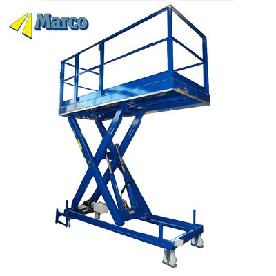 Plataforma de trabalho de elevação de tesoura hidráulica de 2600 mm com chassi de rodas e baixa de emergência