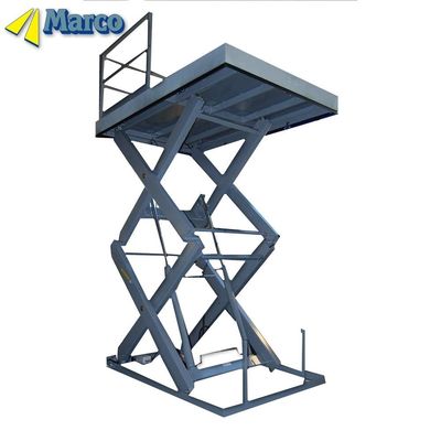Nível de peso especial Marco Goods Lift Plataforma de elevação de tesoura hidráulica em dois níveis fixos