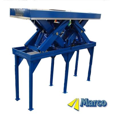 Tabela de elevação de tesoura hidráulica personalizada 1200 mm de altura com nível de peso especial