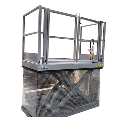 M1-010125-D2 Ce Mini-elevador de tesoura hidráulico com manobras em funcionamento estacionário